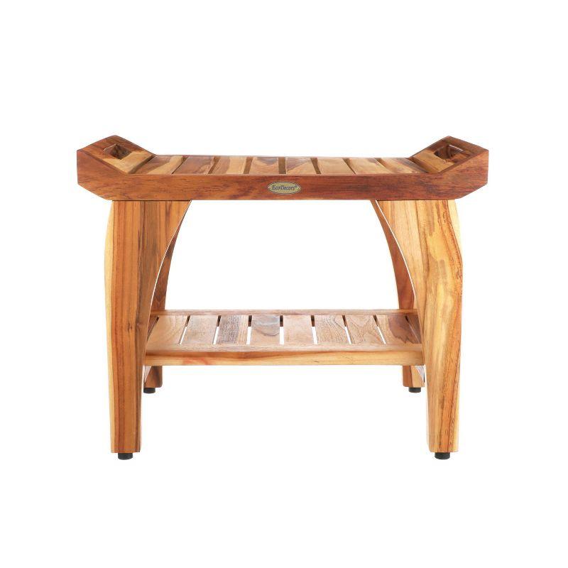 EcoDecors Tranquility by EcoDecors, Teak Shower Bench, Teak Bench Shower, Teak Shower Bench for Inside Shower, Teakwood Shower Bench