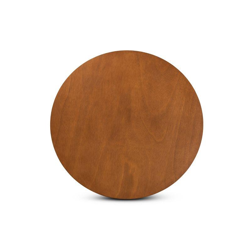 35" Alayna Wide Round Wood Dining Table - Baxton Studio