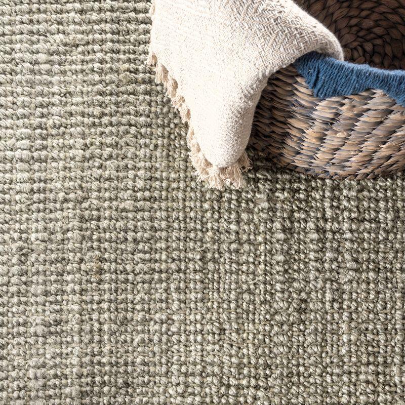 3'x5' Pata Hand Woven Chunky Jute Area Rug, Gray - JONATHAN Y