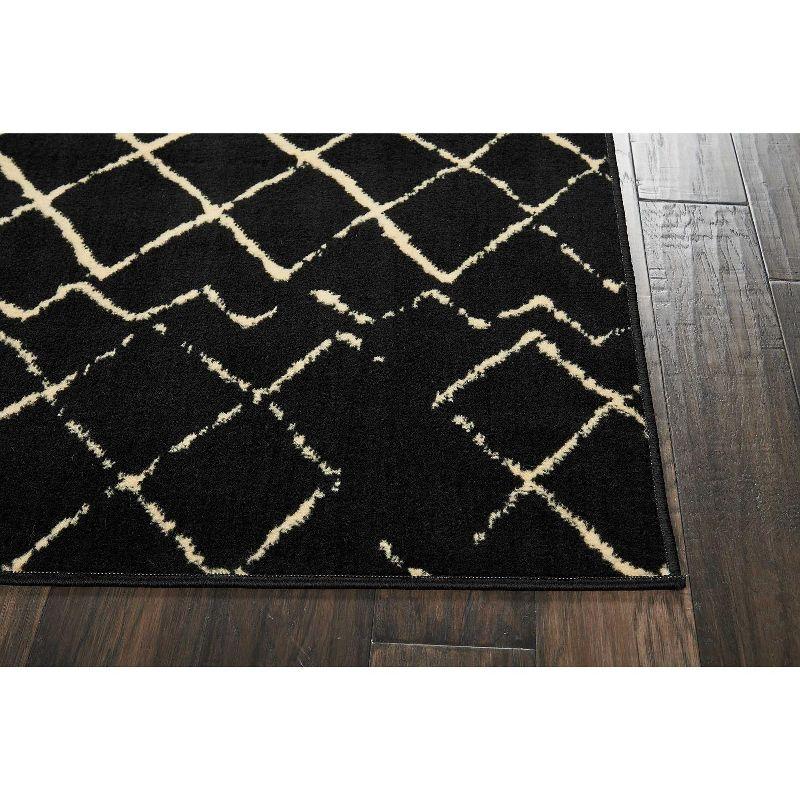 Nourison Grafix Black Area Rug GRF04 7'10"X9'10"