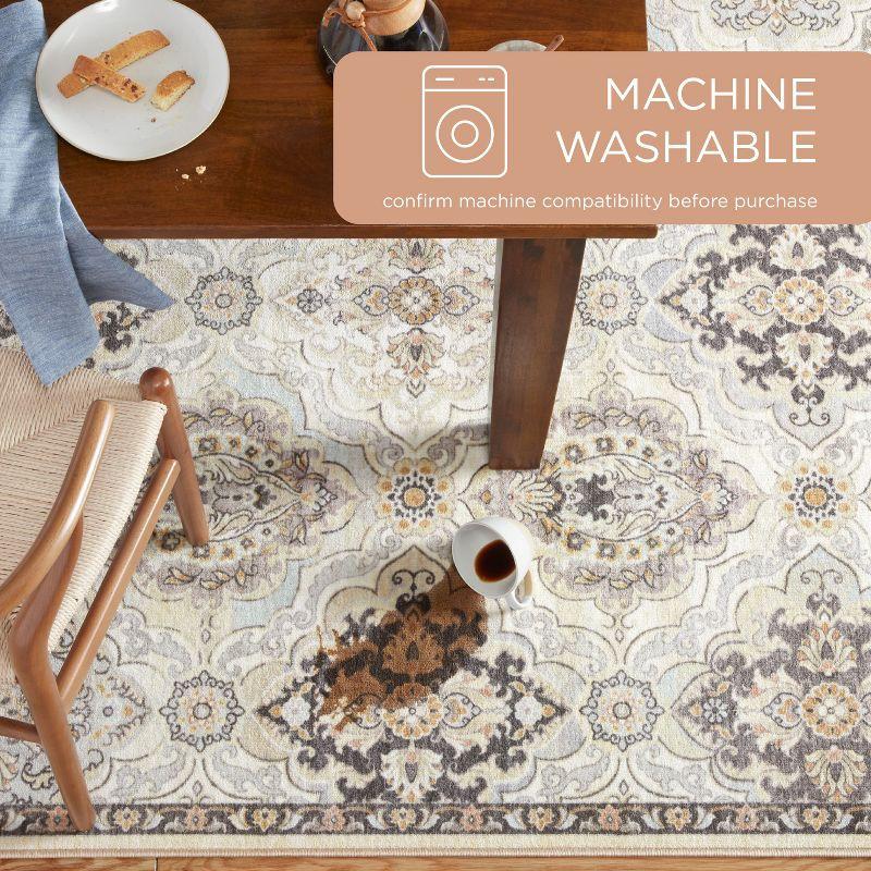 Town & Country Avani Everwash Washable Non-Slip Backing Area Rug Beige