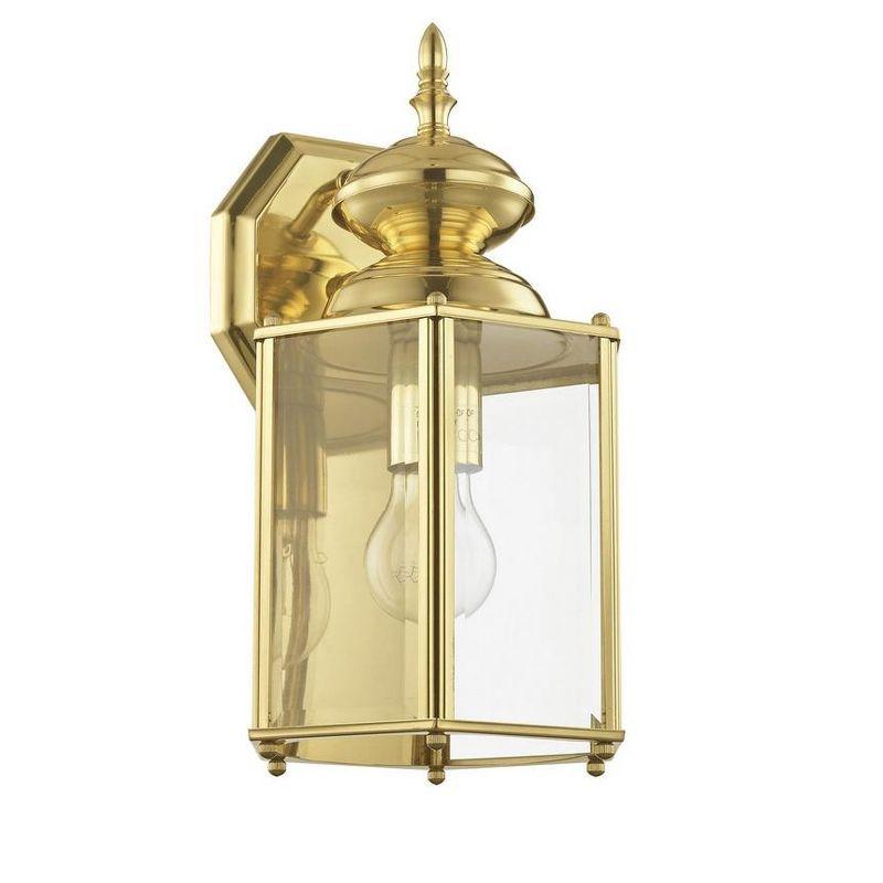 Livex Lighting Outdoor Basics 1 - Light Wall Light in  Polished Brass