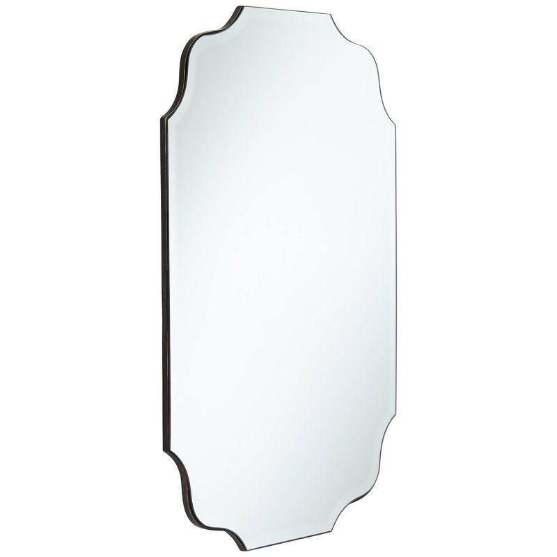 Noble Park Vita Oval Vanity Wall Mirror Rustic Industrial Beveled Distressed Bronze 23 1/2" Wide for Bathroom Bedroom Living Room Home Office Entryway