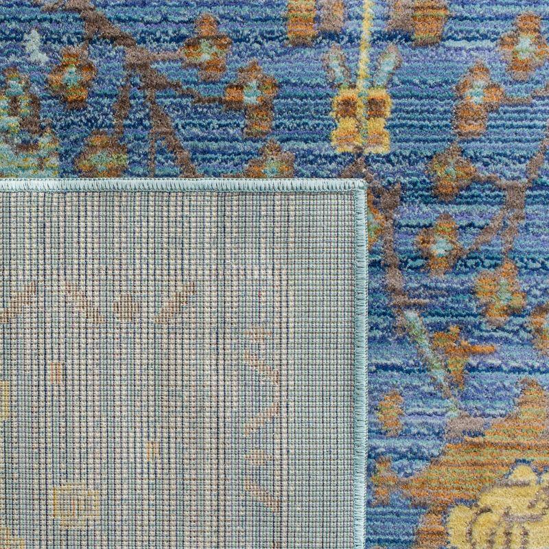 Valencia VAL108 Power Loomed Indoor Runner Rug - Blue/Multi - 2'3"x10' - Safavieh
