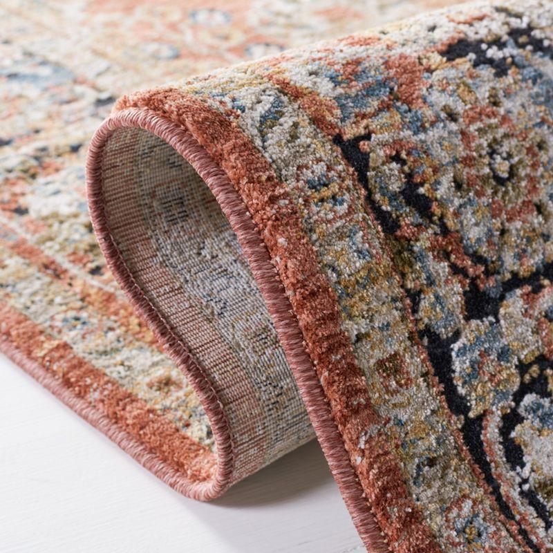 Silverado SVD112 Power Loomed Area Rug - Rust/Blue - 5'x8' - Safavieh.