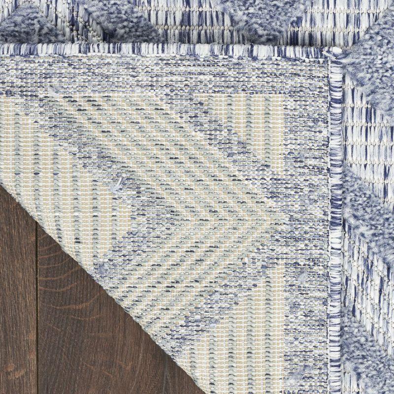 Nourison Versatile 8' x 10' Denim Blue Indoor Outdoor Rug