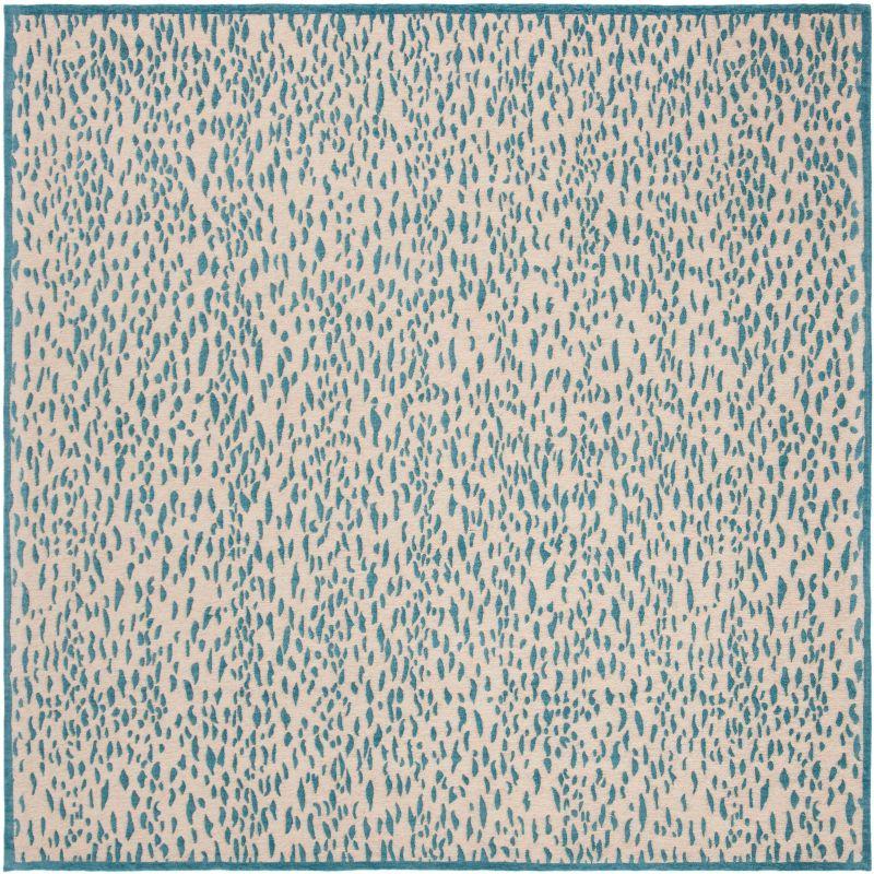 Marbella MRB657 Hand Loomed Area Rug - Beige/Blue - 6'x6' - Safavieh.