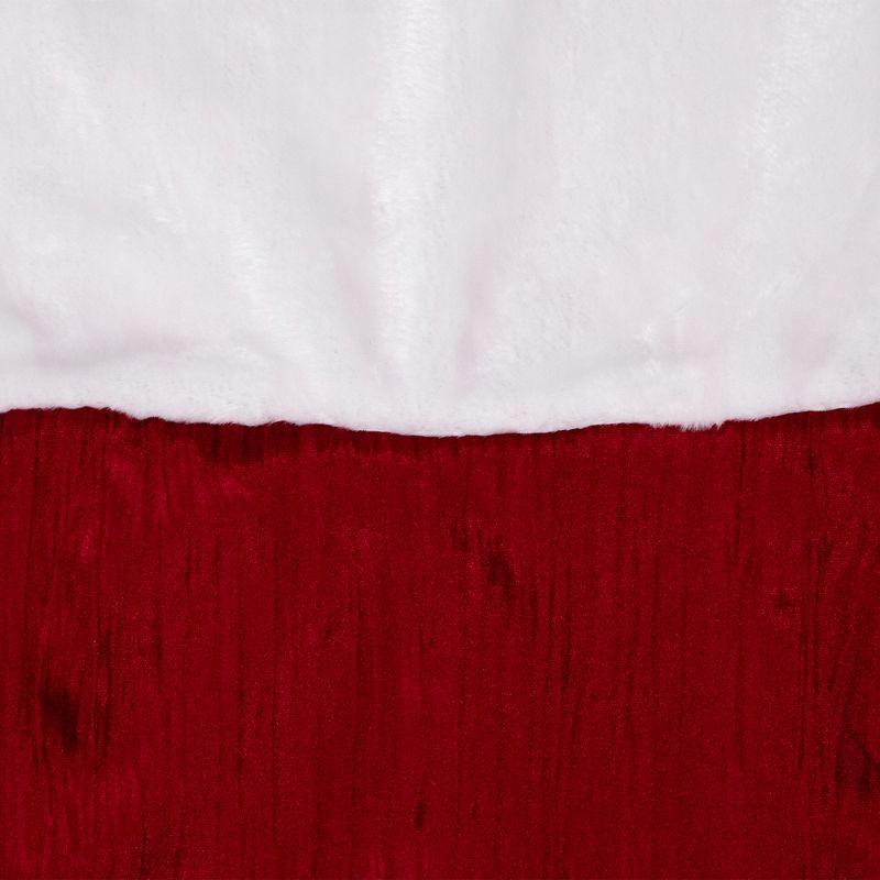 Northlight 50" Red and White Jumbo Velveteen Christmas Stocking