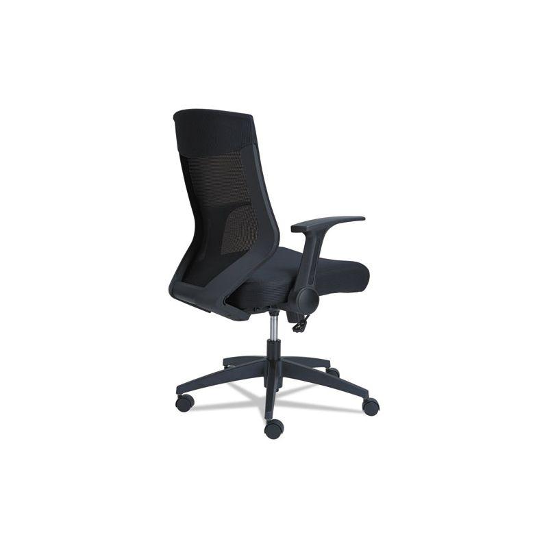 Alera Alera EB-K Series Synchro Mid-Back Flip-Arm Mesh Chair, Supports Up to 275 lb, 18.5“ to 22.04" Seat Height, Black