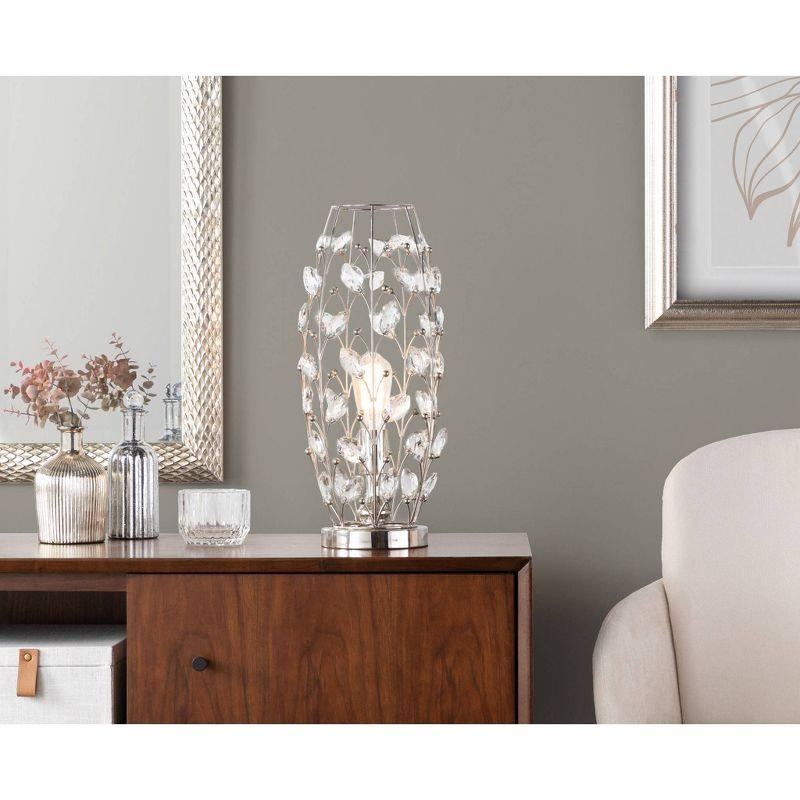 LumiSource Crystal Buds 18" Contemporary Metal Uplight Lamp: UL Listed