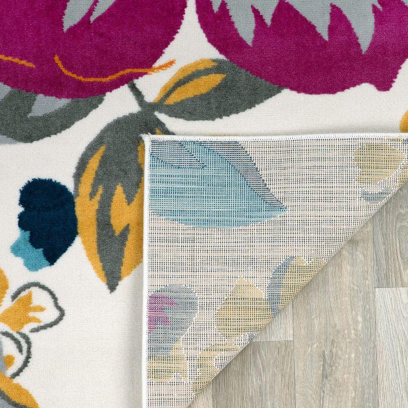World Rug Gallery Modern Floral Design Multi 3'1" x 5' Area Rug