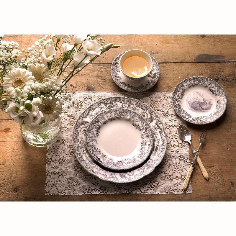 Spode Delamere Brown Floral 5-Piece Ceramic Place Setting