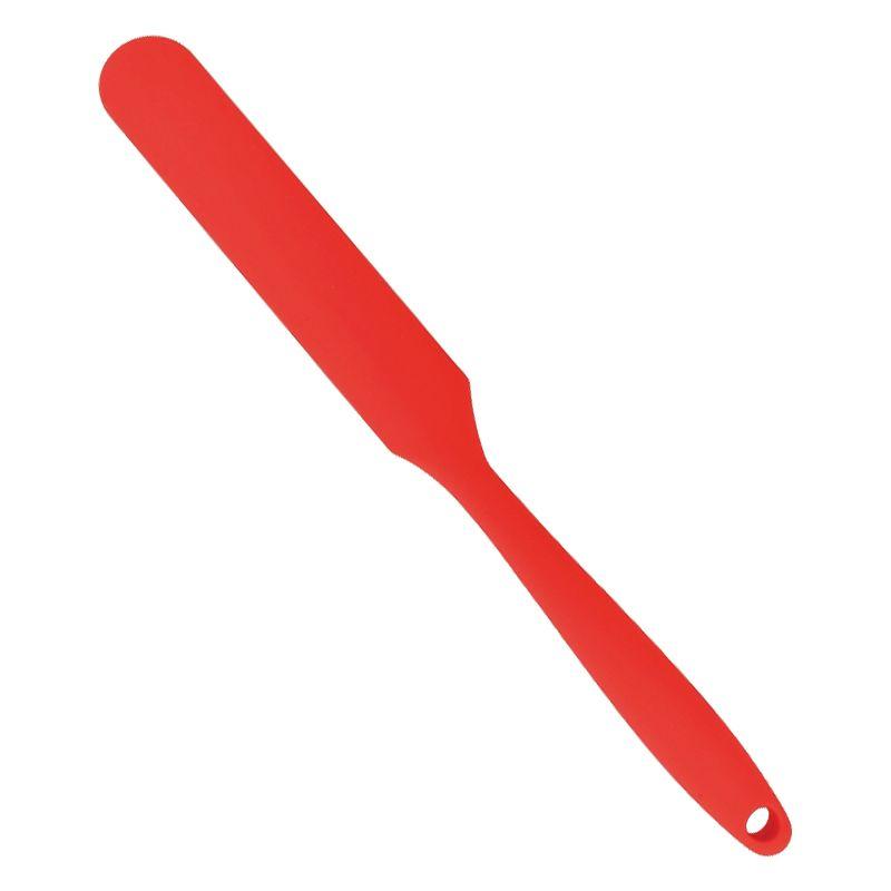 Red Silicone Jar Spatula for Mixing and Spreading