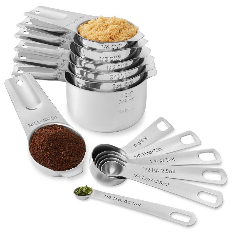 13-Piece Stainless Steel Measuring Cup and Spoon Set