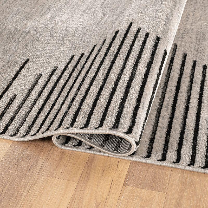 World Rug Gallery Area Rug Bohemian Stripe Jute Rug Carpets for Living Room Rugs for Sale - CREAM 8'x12'
