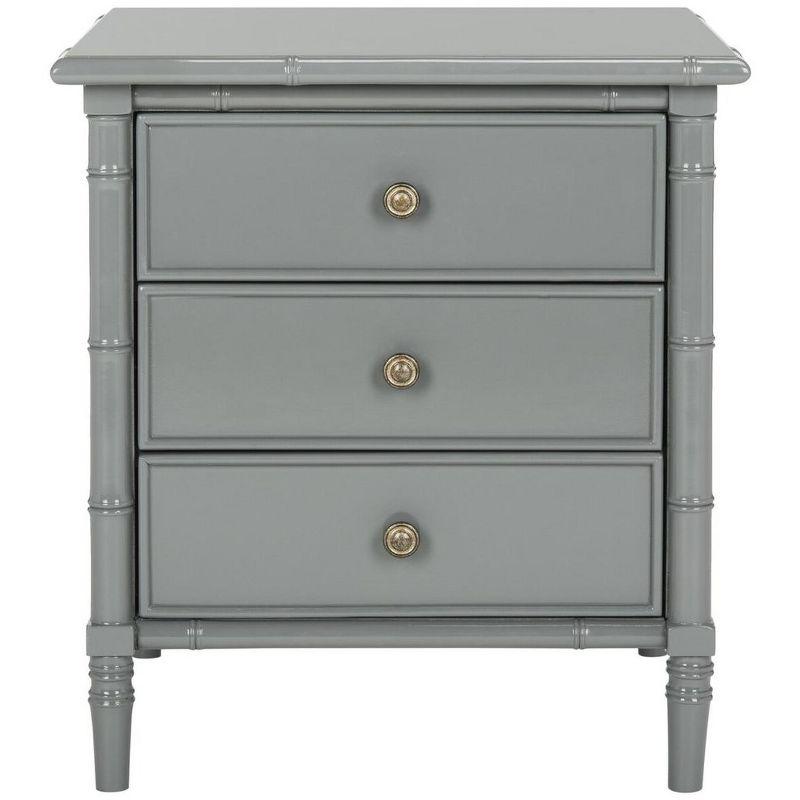 Mina 3 Drawer Nightstand - NST3500 - Grey/Gold - Safavieh