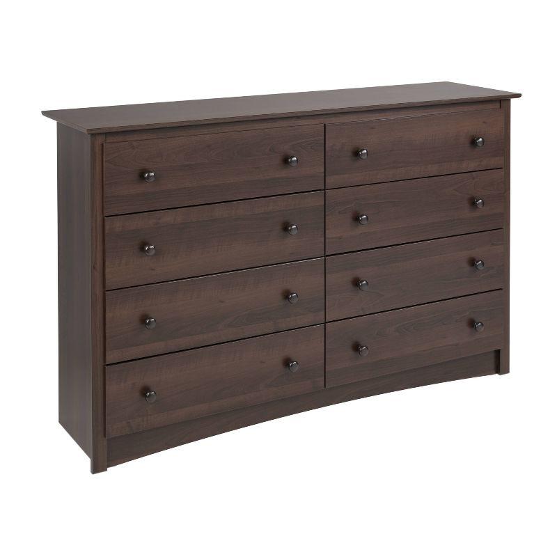 Sonoma 8 Drawer Dresser Espresso - Prepac: Laminated MDF, Metal Hardware, Includes Anti-Tip Kit