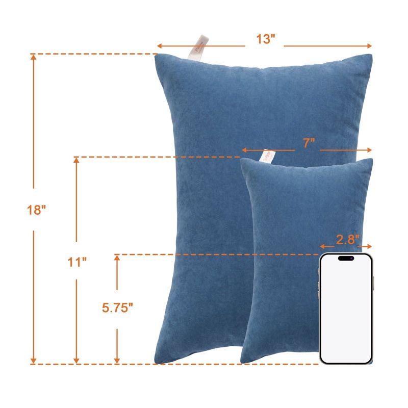 Down Alternative Toddler Pillows, Machine Washable Soft Travel Small Pillows, 13x18 Inches, White - NTBAY