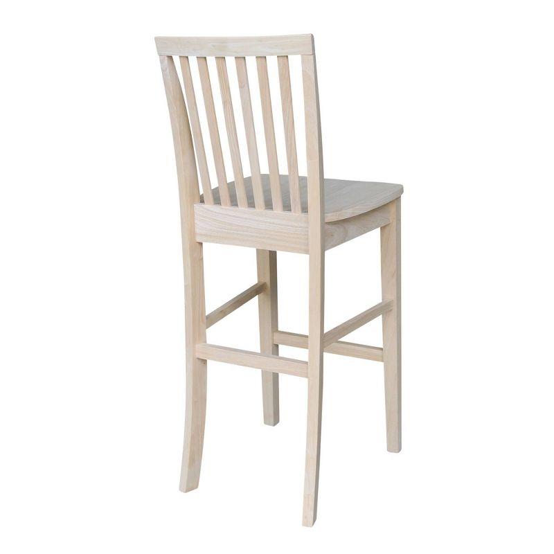 Mission Slat Back Counter Height Barstool Unfinished - International Concepts