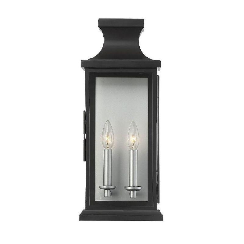 Black Traditional Outdoor/Indoor Dimmable Lantern with Clear Glass