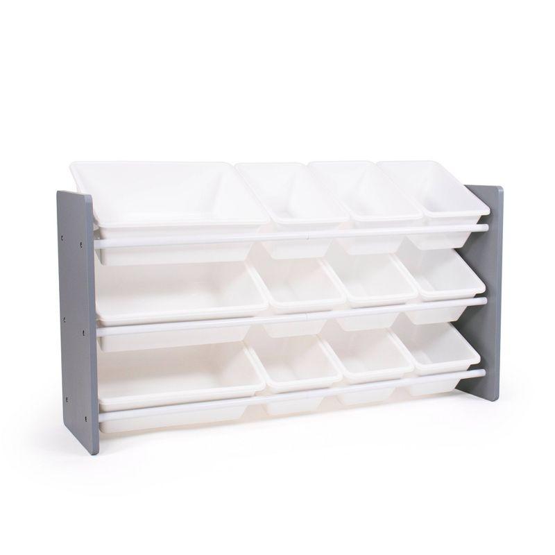 White 3-Tier Kids' Storage Organizer with 12 Bins