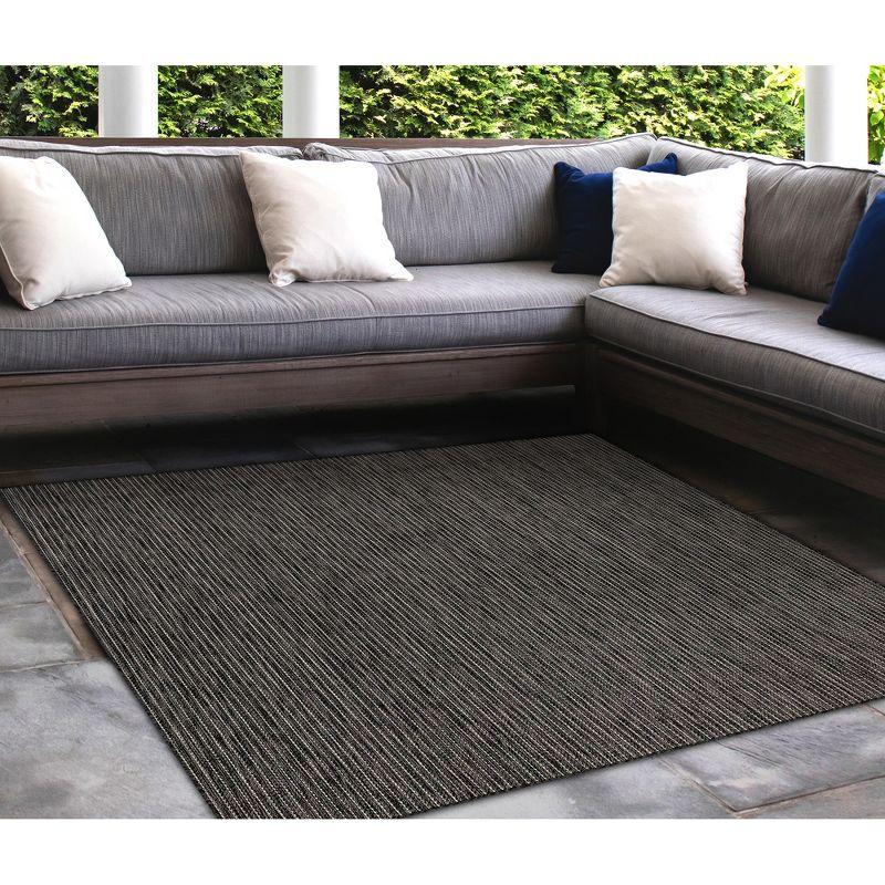 Liora Manne Carmel  Indoor/Outdoor Rug  Black..