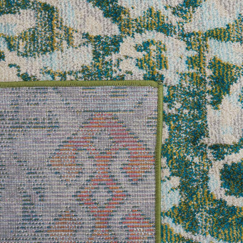 Madison MAD444 Power Loomed Area Rug - Green/Ivory - 6'7"x6'7" - Safavieh.