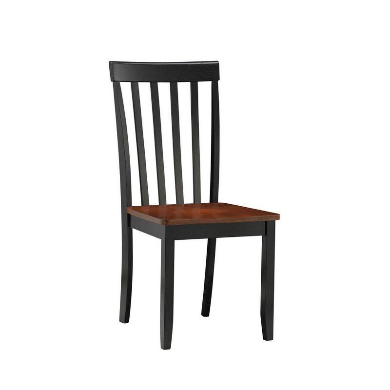 Bloomington Dining Chairs Black And Cherry (Set Of 2) - Boraam: Rubberwood, Comfort Backrest, 250lbs Capacity