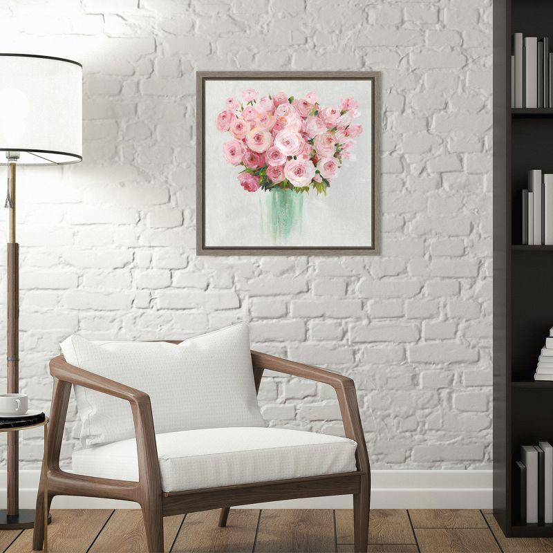 Amanti Art Roses Roses by Asia Jensen Canvas Wall Art Print Framed 16 x 16-in.