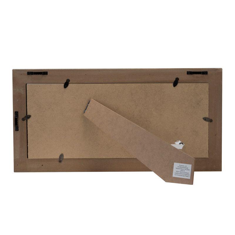 4x5 Single Photo Distress Wood with Nail Accents & Glass Pane Picture Frame