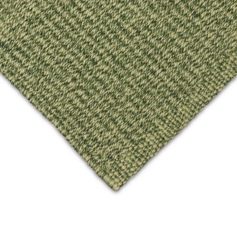 Avalon Green Synthetic 24"x4" Handwoven Indoor/Outdoor Rug