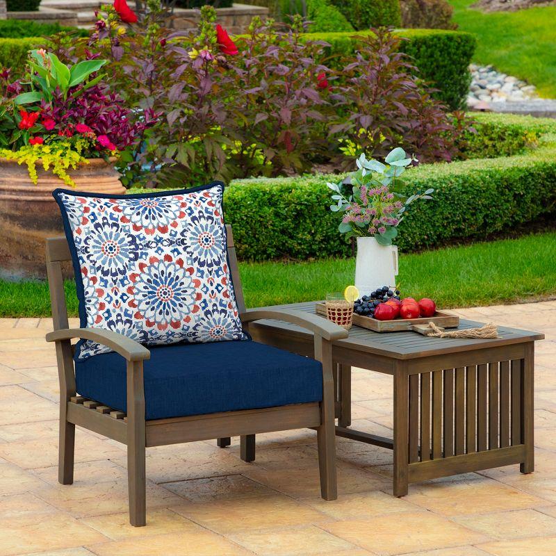 Arden Selections Outdoor Deep Seat Cushion Set, 24 x 24, Water Repellant, Fade Resistant, Deep Seat Bottom & Back Cushion