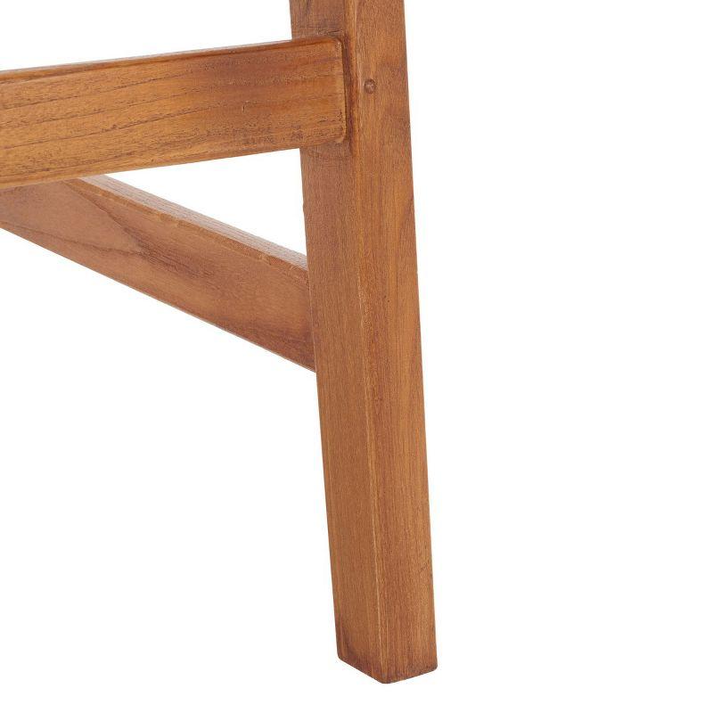 Abreu Rectangle Counter Stool - Black/Natural - Safavieh
