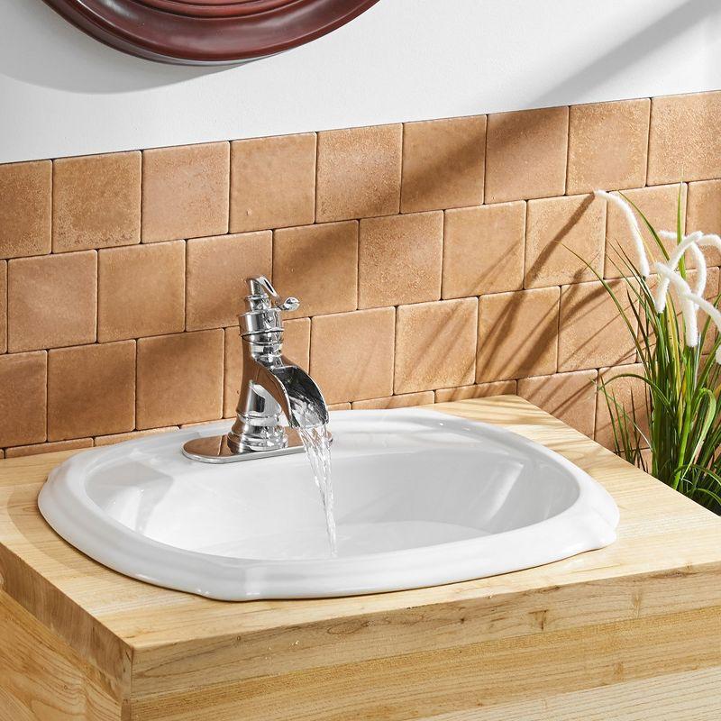 BWE Waterfall Single Hole Single-Handle Low-Arc Bathroom Faucet With Pop-up Drain Assembly