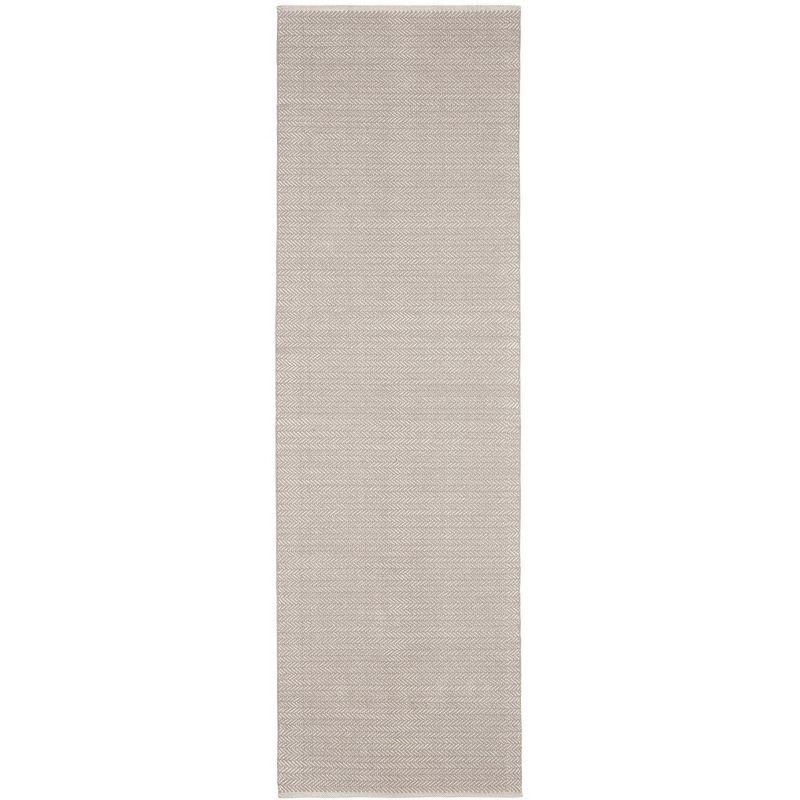 Herringbone Dove Grey Handwoven Cotton Rug