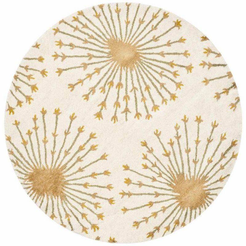Bella BEL123 Hand Tufted Area Rug - Beige/Gold - 5' Round - Safavieh.