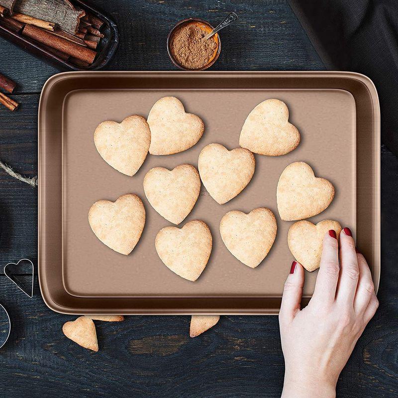 Gold Non-Stick Carbon Steel Cookie Sheet Set