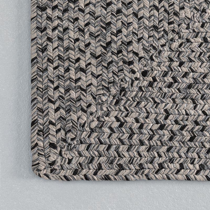 Nuloom Jayda Braided Gradience Indoor/Outdoor Outdoor - Charcoal 5' x 8'