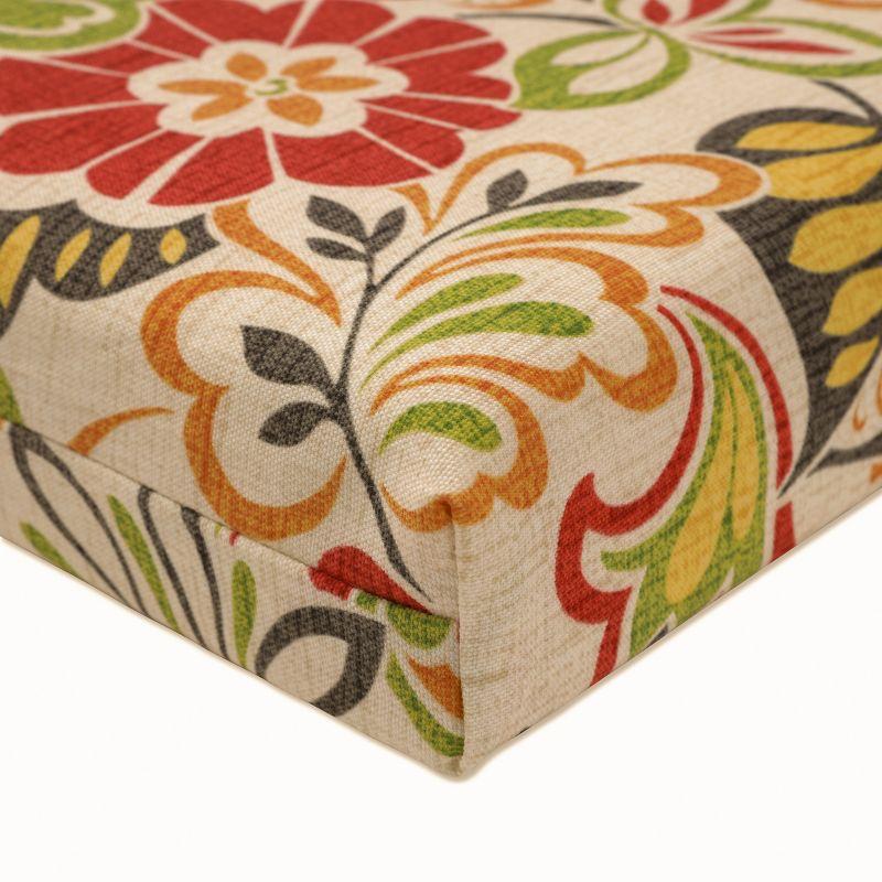 Zoe Floral Multicolor Polyester Indoor/Outdoor Seat Cushions Set