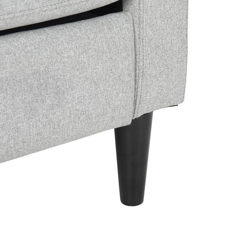 Wendy Arm Chair Polyester/Wood Black/Gray - LumiSource: Plush, Comfortable Reading & Living Room Seating