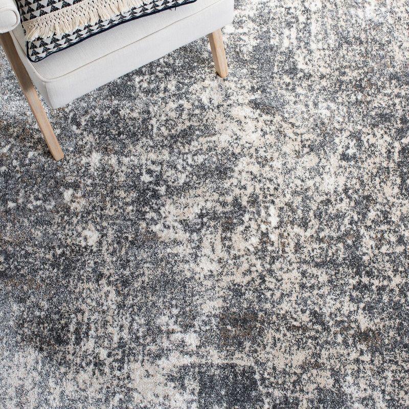 Aston ASN705 Power Loomed Indoor Area Rug - Grey/Ivory - 9'x12' - Safavieh