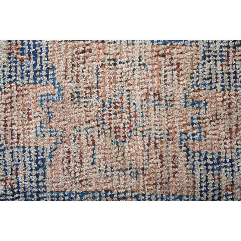 Caldwell Transitional Distressed Ivory/Blue/Red Area Rug