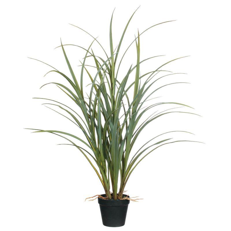 Elegant Wispy Potted Grass Decor for Outdoor Spaces, 36" Green