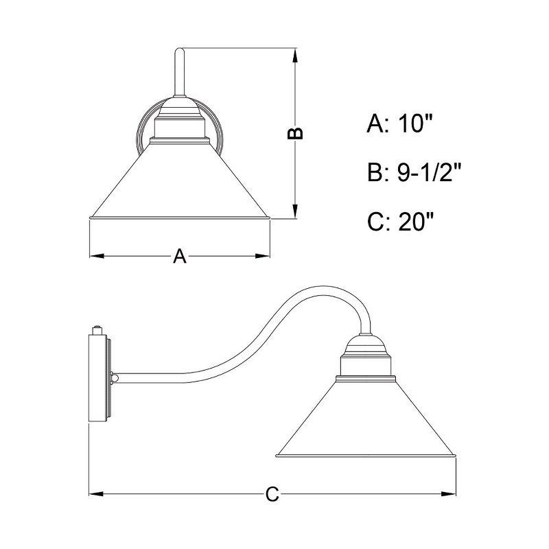 Aged Iron 20'' Rustic Outdoor Wall Sconce