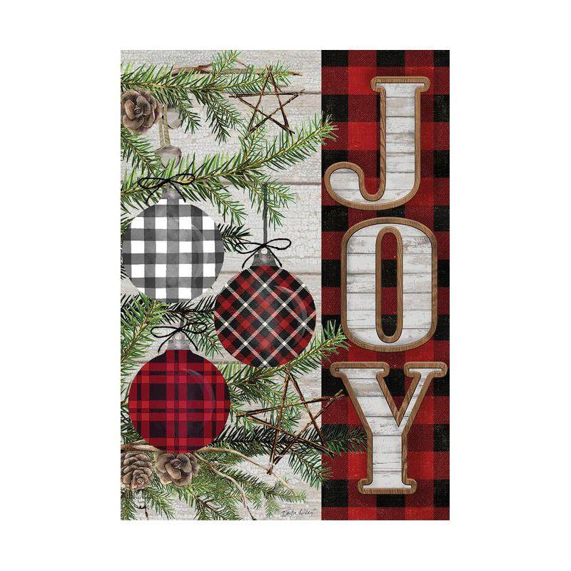 Patterned Ornaments Christmas Double-Sided House Flag Checkered 28" x 40" Briarwood Lane