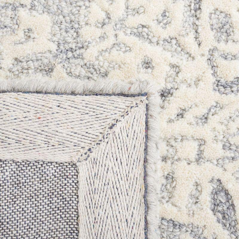 Metro MET864 Hand Tufted Indoor Area Rug - Dark Grey/Ivory - 6'x6' - Safavieh