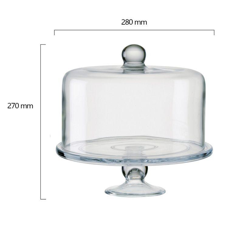 Artland Simplicity Cake Stand with Straight Sided Dome - Flawless Glass, Tall Cake Friendly, Secure Design, Elegant Craftsmanship
