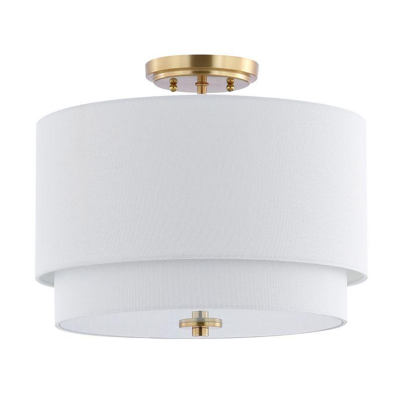 Laconia 3 Light 16" Flush Mount - Gold Base - Safavieh.