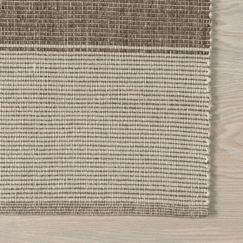 Ebern Designs Hertford Checked Cotton Area Rug