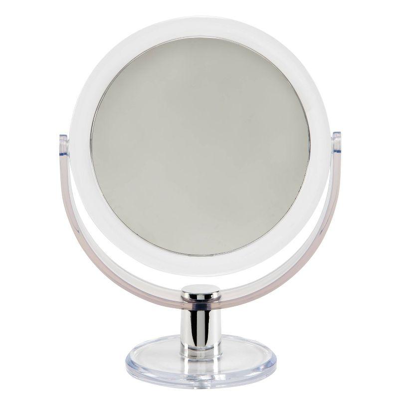 7" Vanity Rubberized 1X-10X Magnification Mirror Clear - Home Details